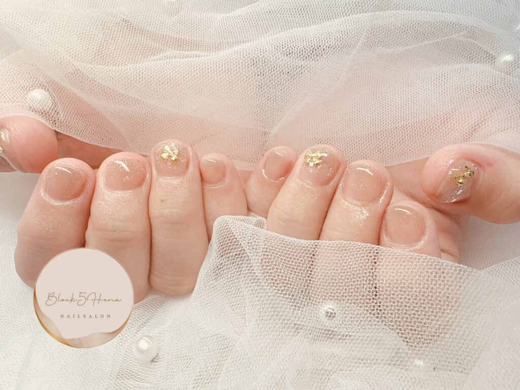 Nail No.3387【ちゅるんと透明感ショートネイル】