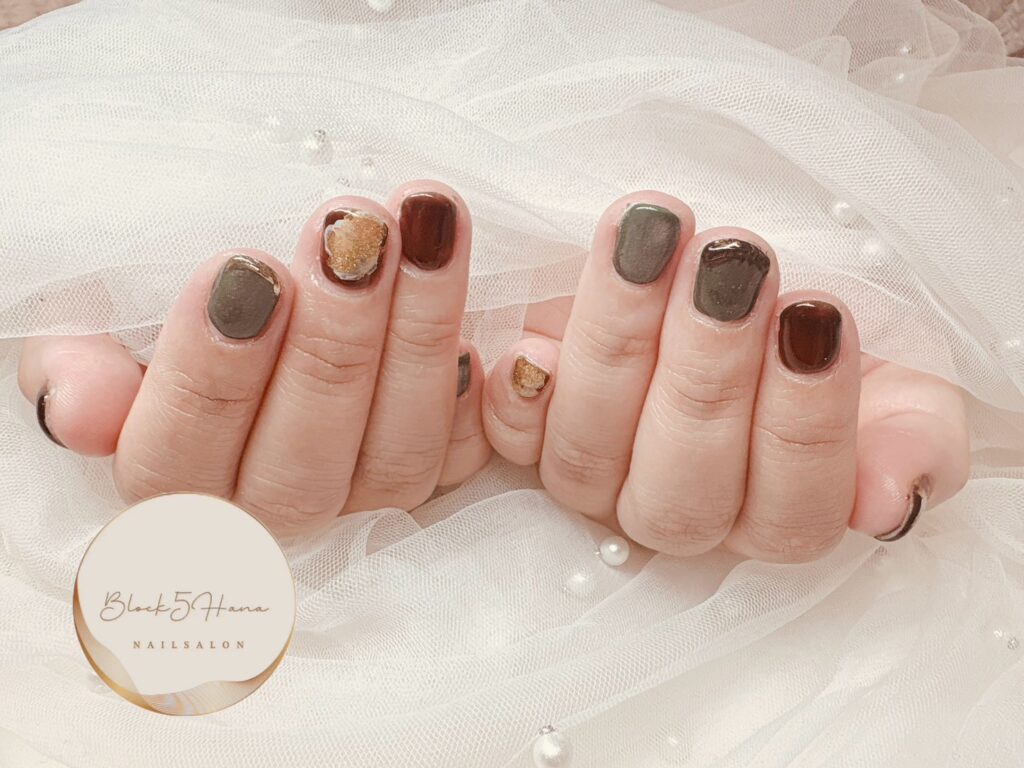 Nail No.3415【シックなニュアンスネイル】