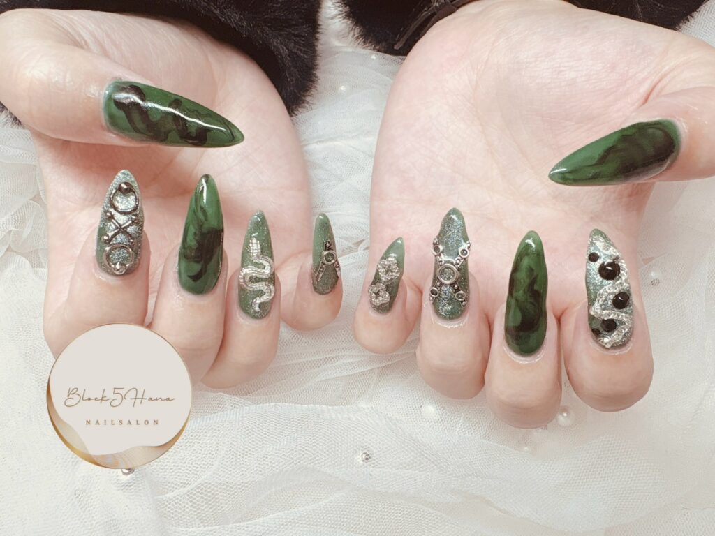 Nail No.3419【長さだしあり マグネットネイル】