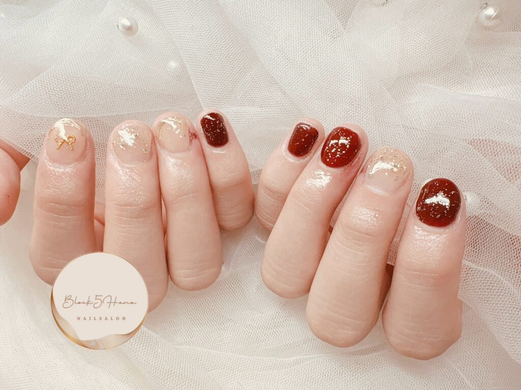 Nail No.3435【シンプルな透明感ネイル】