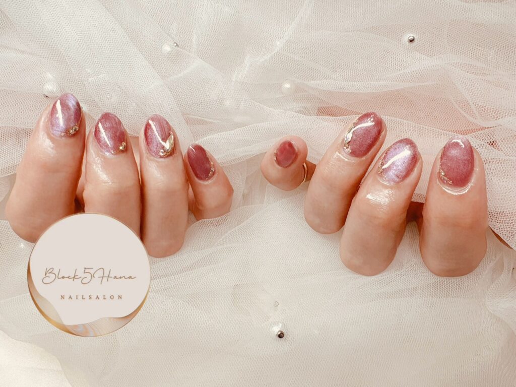 Nail No.3446【シンプルマグネットネイル】