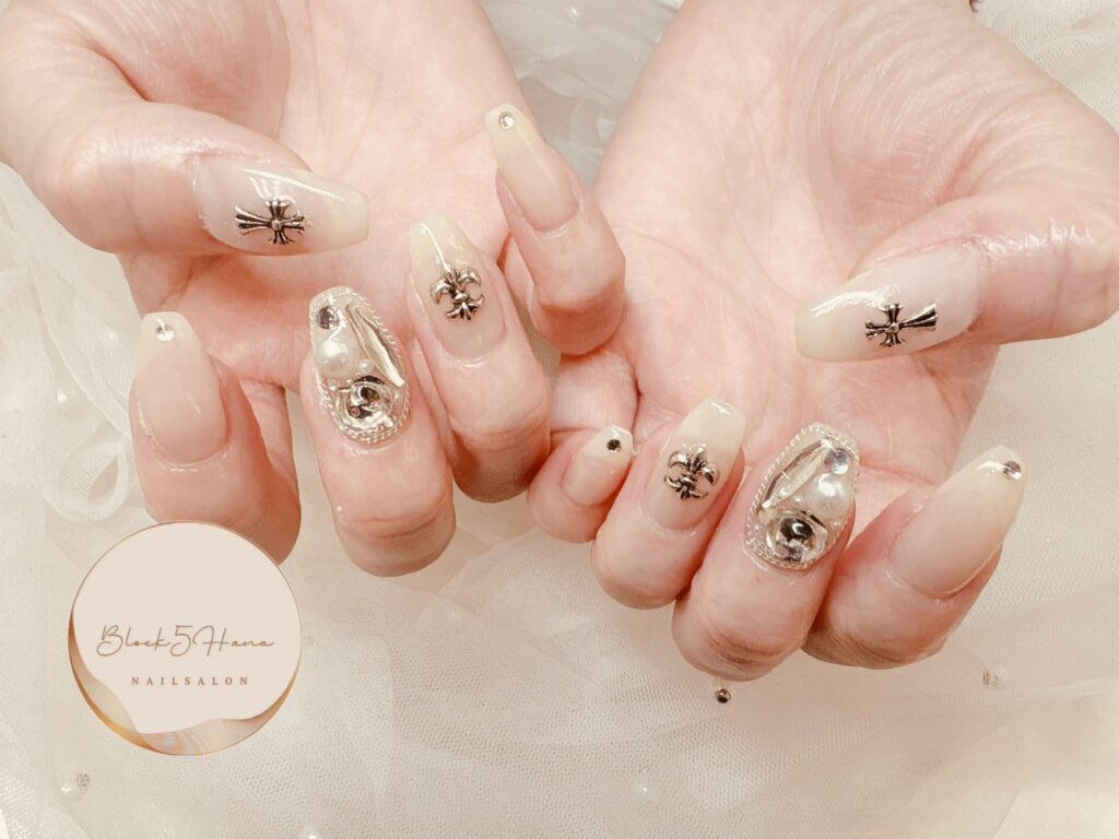 Nail No.3453【パーツ×シンプル】