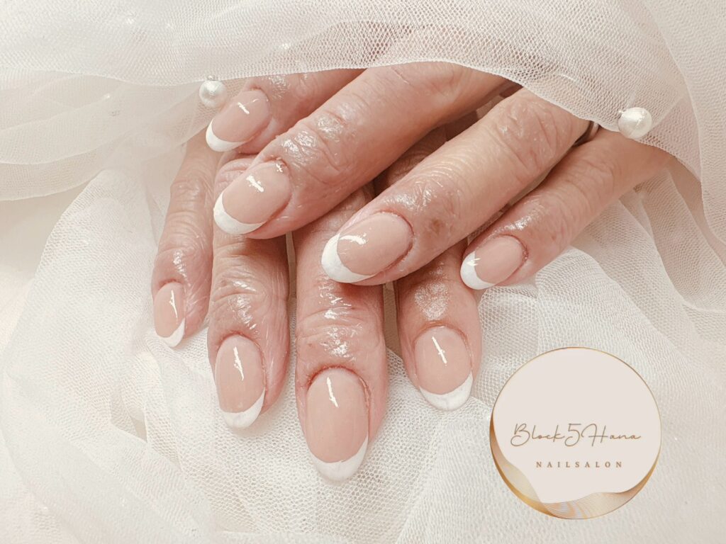 Nail No.3463【自爪風ヌーディーフレンチ】