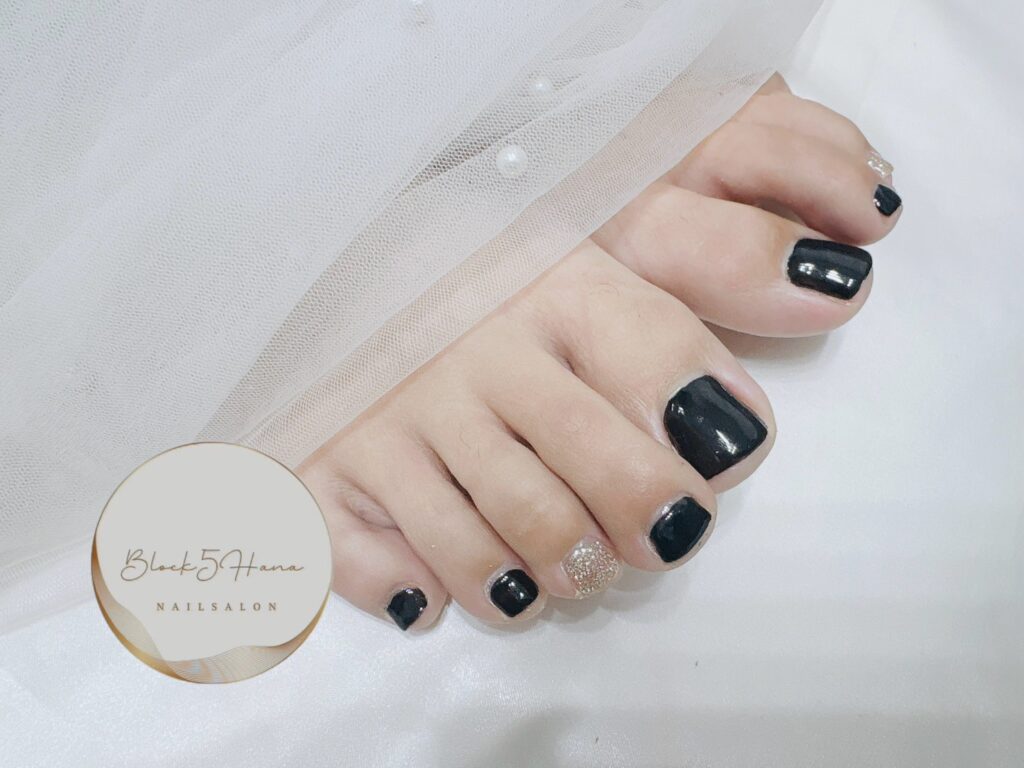 Nail No.3477【シンプルフットネイル】
