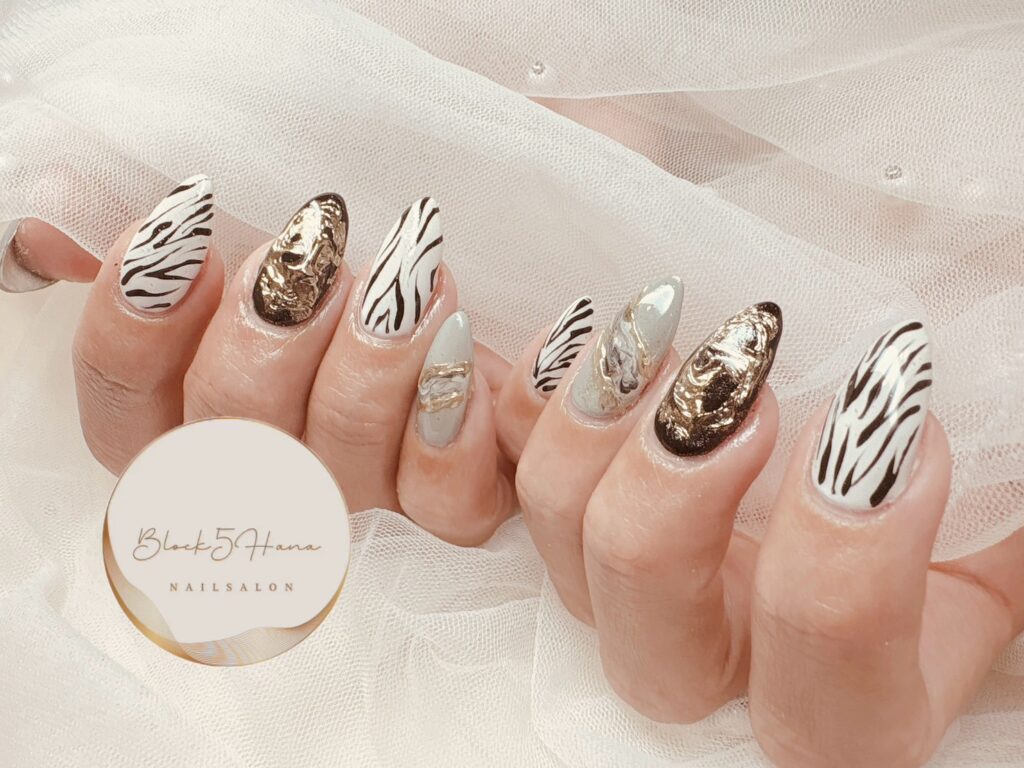 Nail No.3478【アニマル ゼブラ柄】