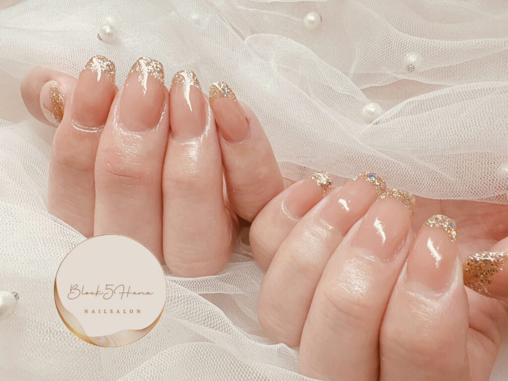 Nail No.3481【グリッターフレンチ】