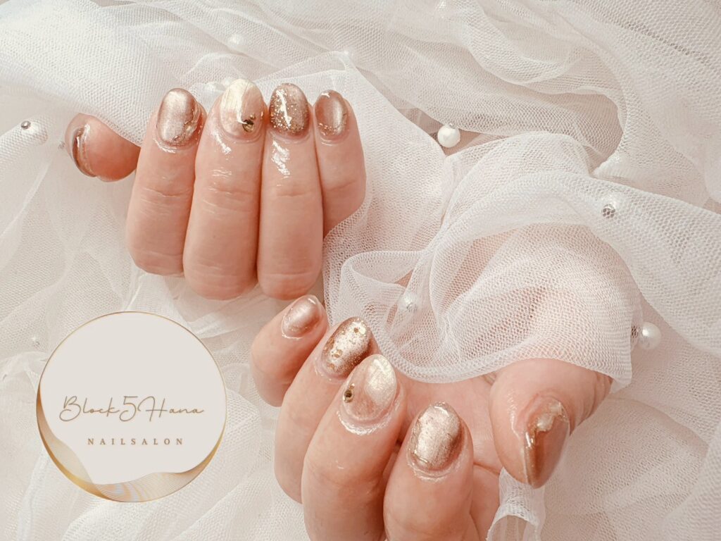 Nail No.3490【琥珀色マグネット】