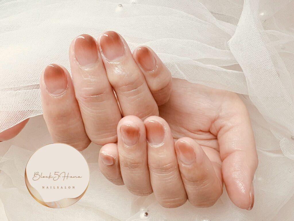 Nail No.3514【コーヒー風のベージュカラグラ】