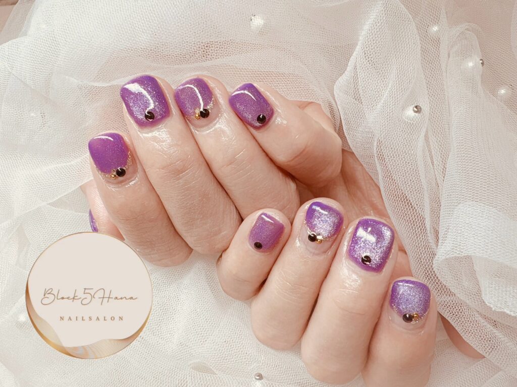Nail No.3516【目をひくパープルのマグネット】