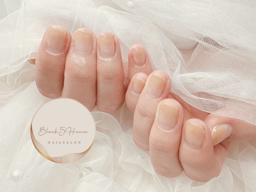 Nail No.3519【シンプルな透明感ネイル】