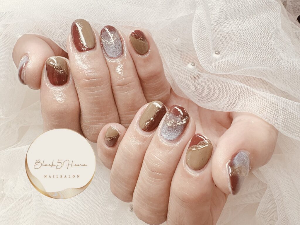 Nail No.3528【ブラウン系ニュアンス】