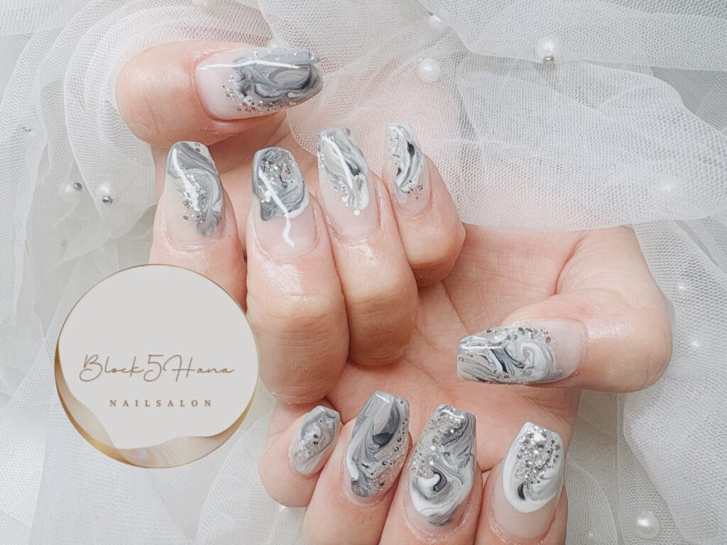 Nail No.3544【もやもやニュアンスネイル】