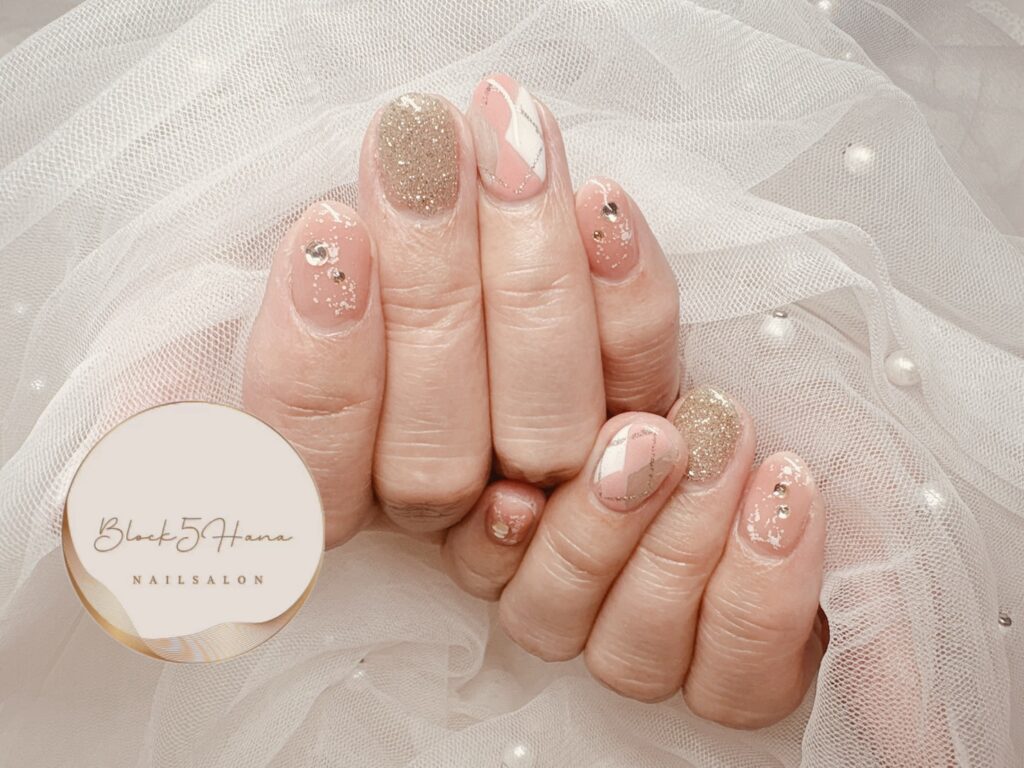 Nail No.3546【アーガイル柄】
