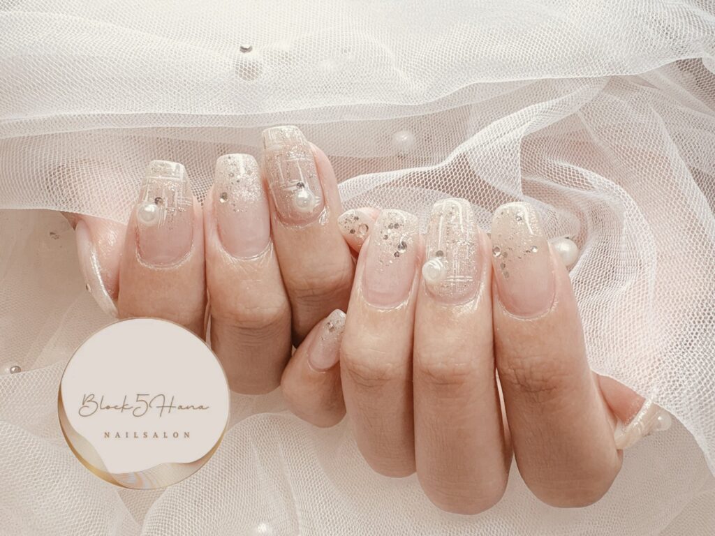 Nail No.3556【冬のチェック柄】