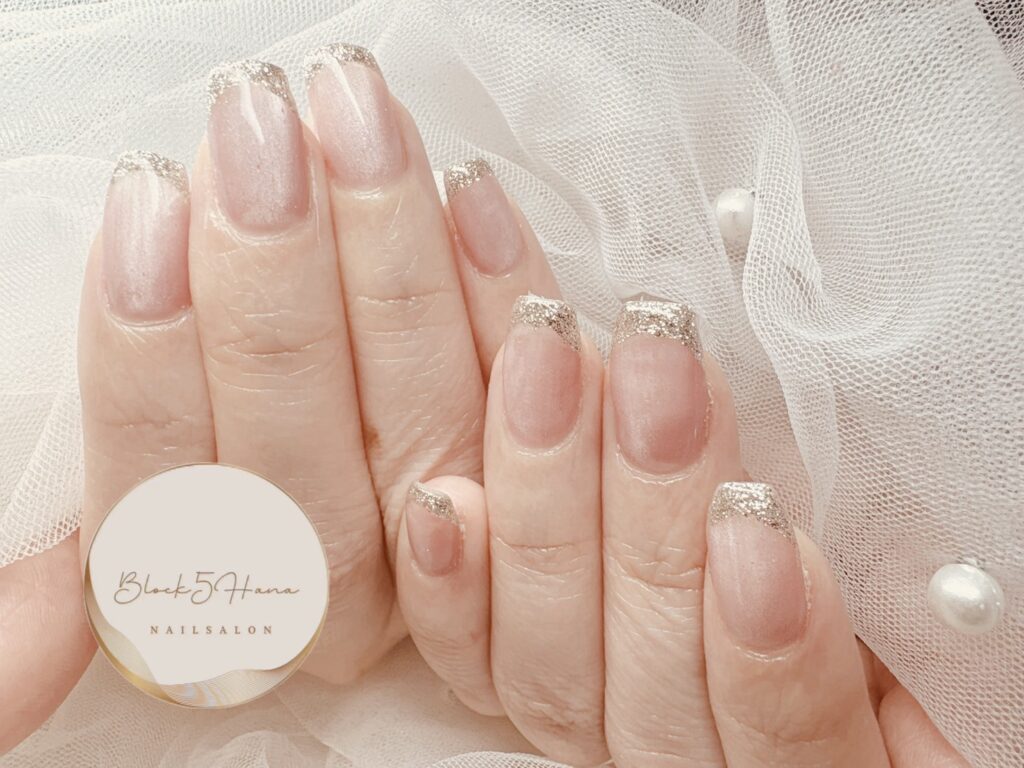 Nail No.3568【キラキラを楽しむラメフレンチ】