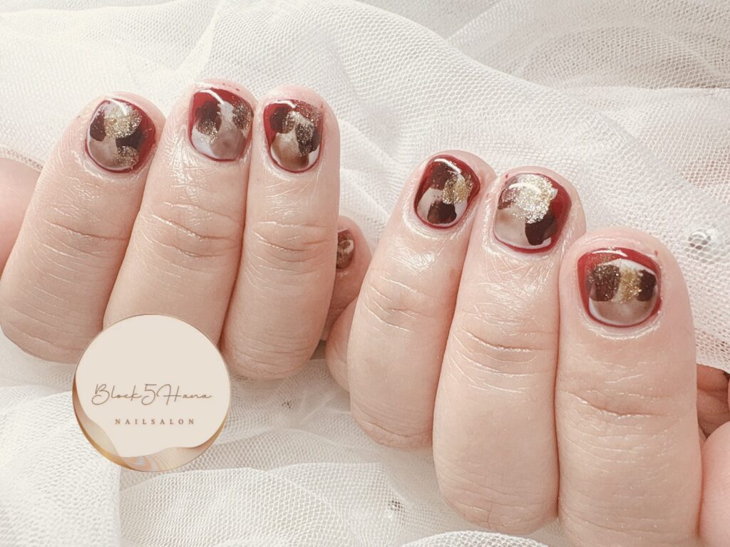 Nail No.3569【冬にぴったりなボルドーニュアンス】
