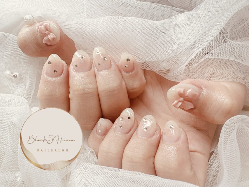 Nail No.3574【ぽわんとピンクチークネイル】