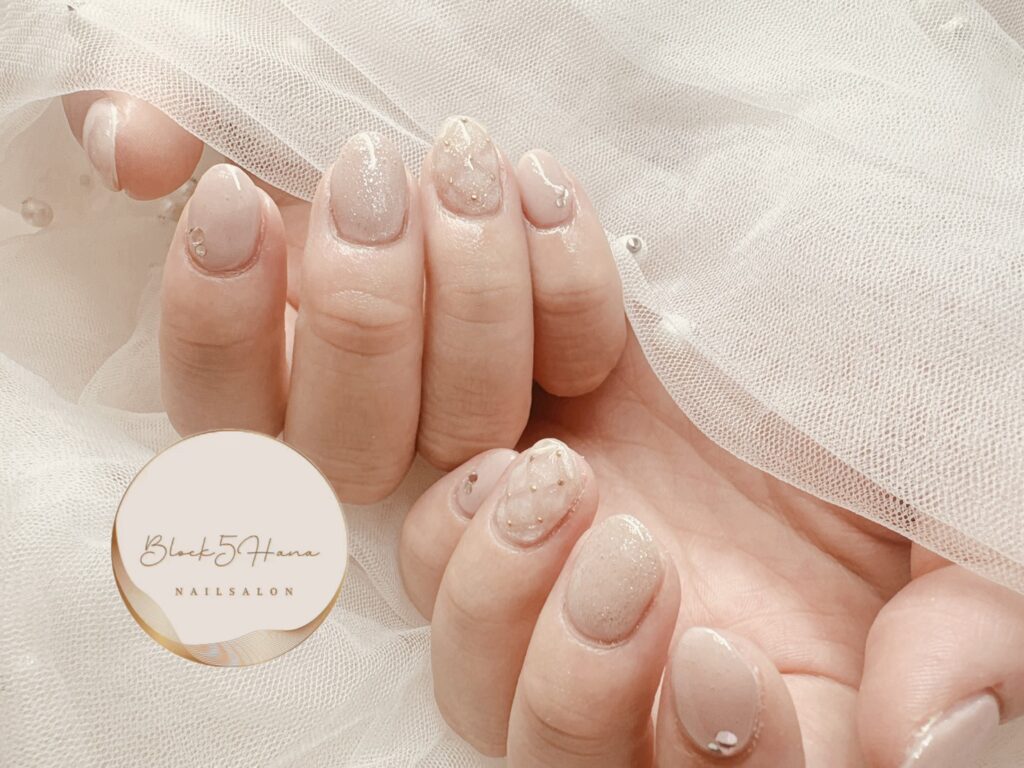 Nail No.3583【ショートのキルティングネイル】