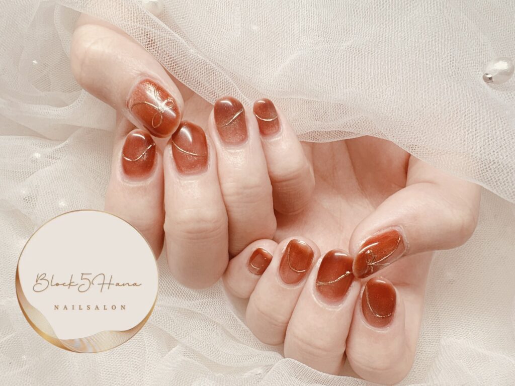 Nail No.3594【シンプルな和ネイル】