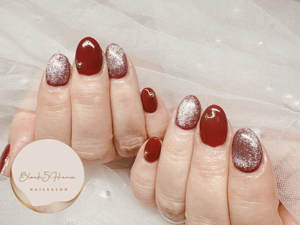 Nail No.3606【深みレッドのマグネット】