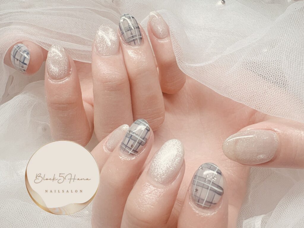 Nail No.3616【グレーチェック】