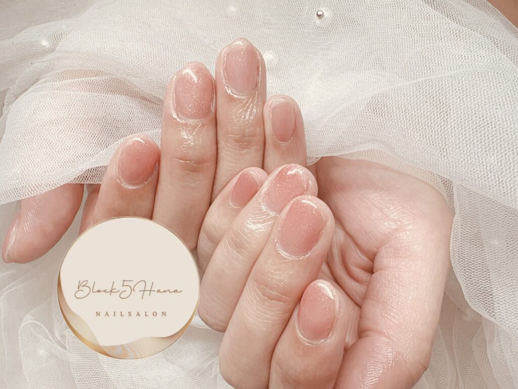 Nail No.3621【血色プラスのシンプルネイル】