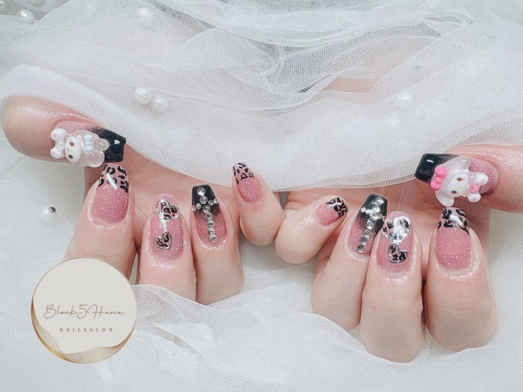 Nail No.3635【マイメロディ フラッシュネイル】