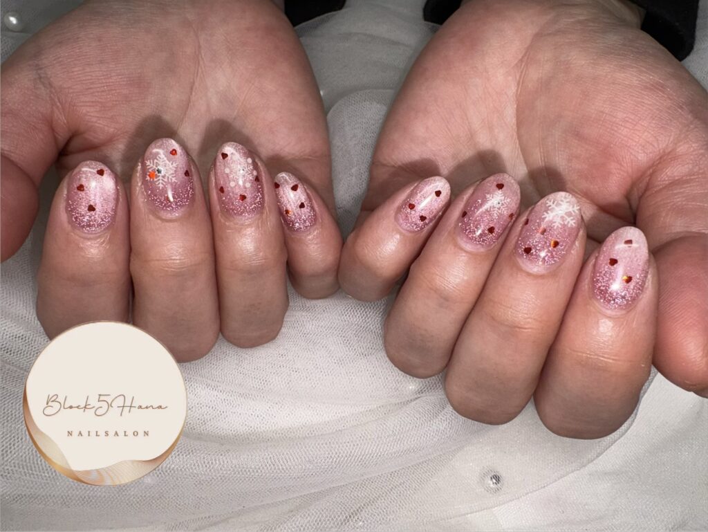 Nail No.3660【冬のデザインフラッシュネイル①】