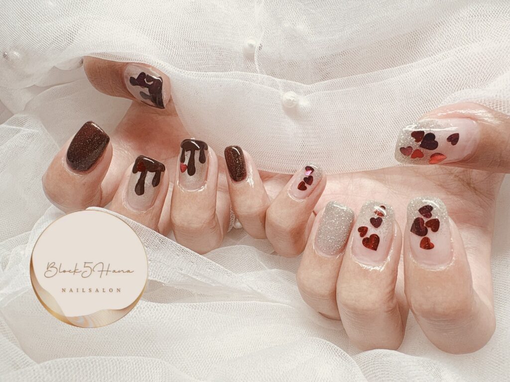 Nail No.3668【フラッシュネイル バレンタインデザイン②】