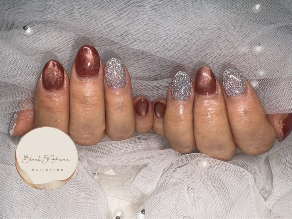 Nail No.3671【単色×ラメデザインのフラッシュ①】