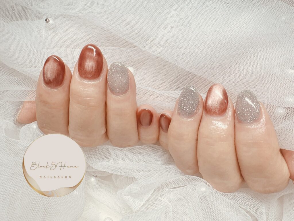 Nail No.3672【単色×ラメデザインのフラッシュ②】