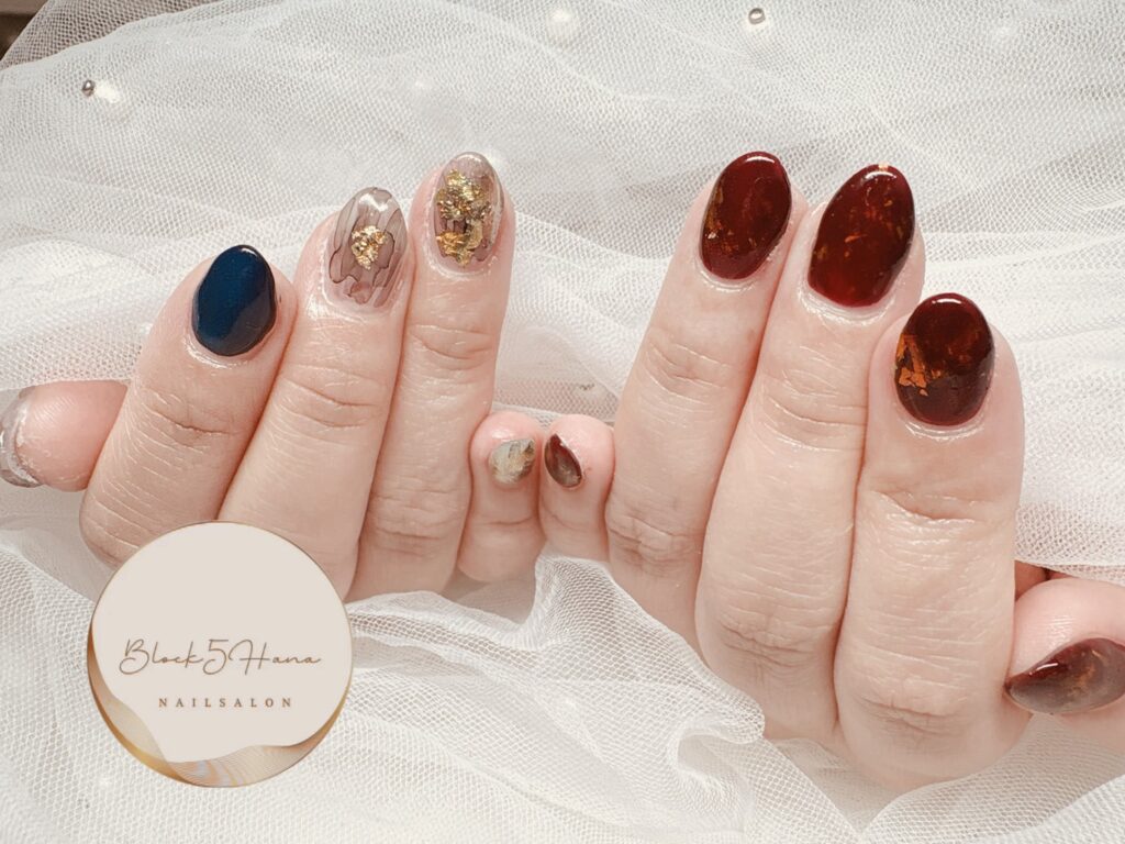 Nail No.3698【天然石のようなニュアンスネイル】