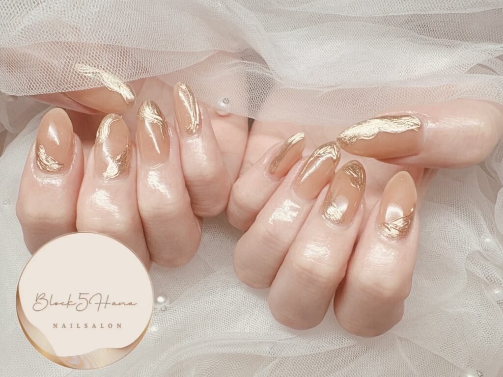 Nail No.3736【上品なミラーアート】