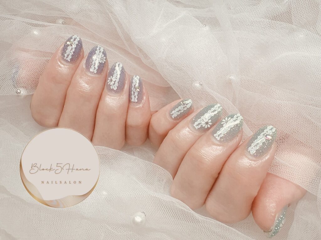 Nail No.3763【レースデザイン】