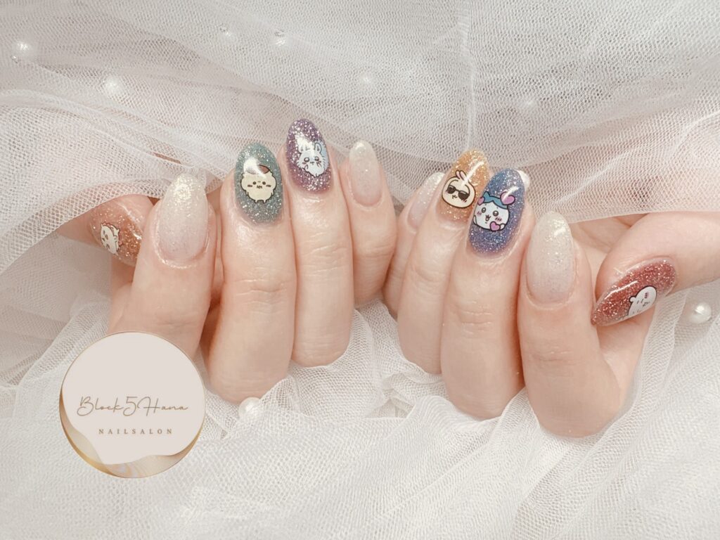 Nail No.3783【キャラクター×フラッシュで目を惹くネイル】