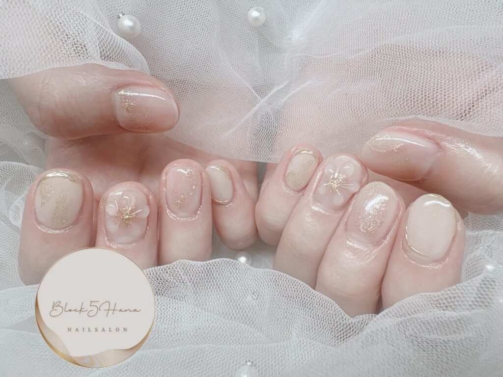 Nail No.3824【ぷっくりクリアの桜】