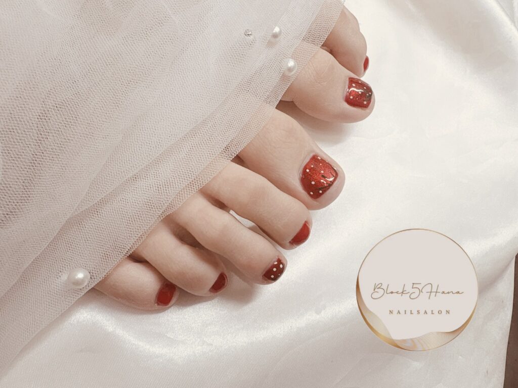 Nail No.3849【フットネイル いちご】