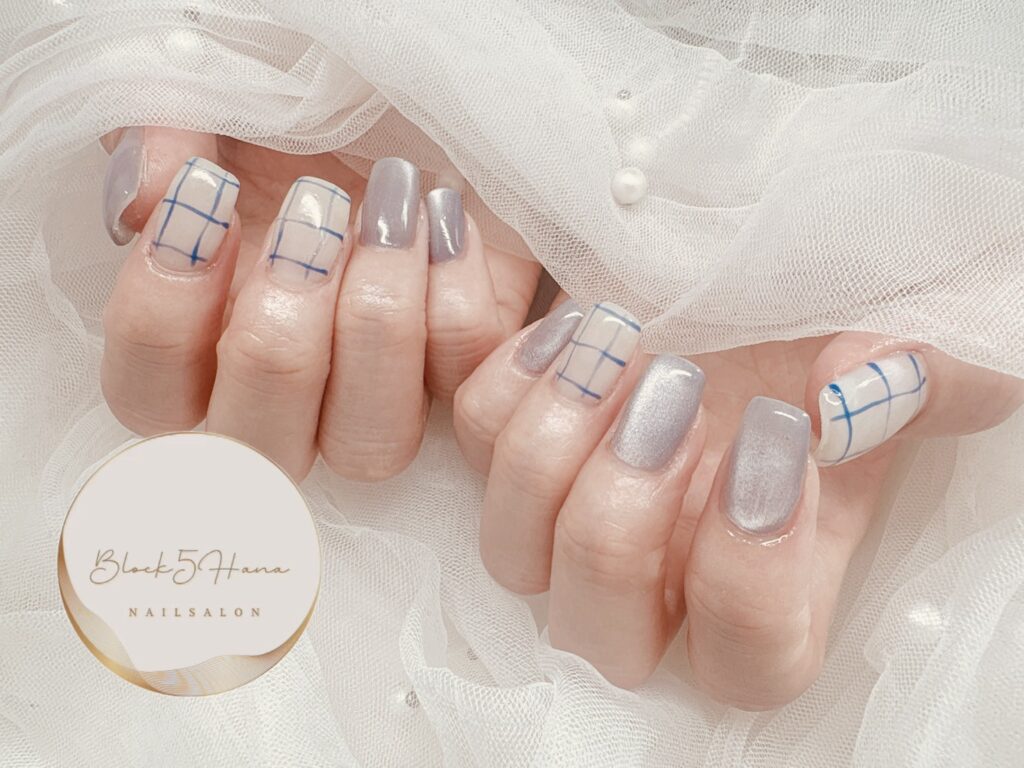 Nail No.3871【チェック×マグ】