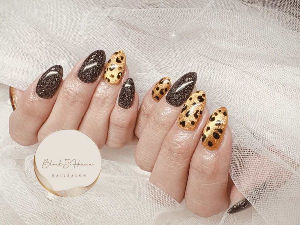 Nail No.3892【ブラウン×レオパード】