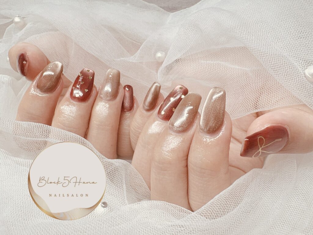 Nail No.3981【ツートンカラーでつくるマグネットネイル】