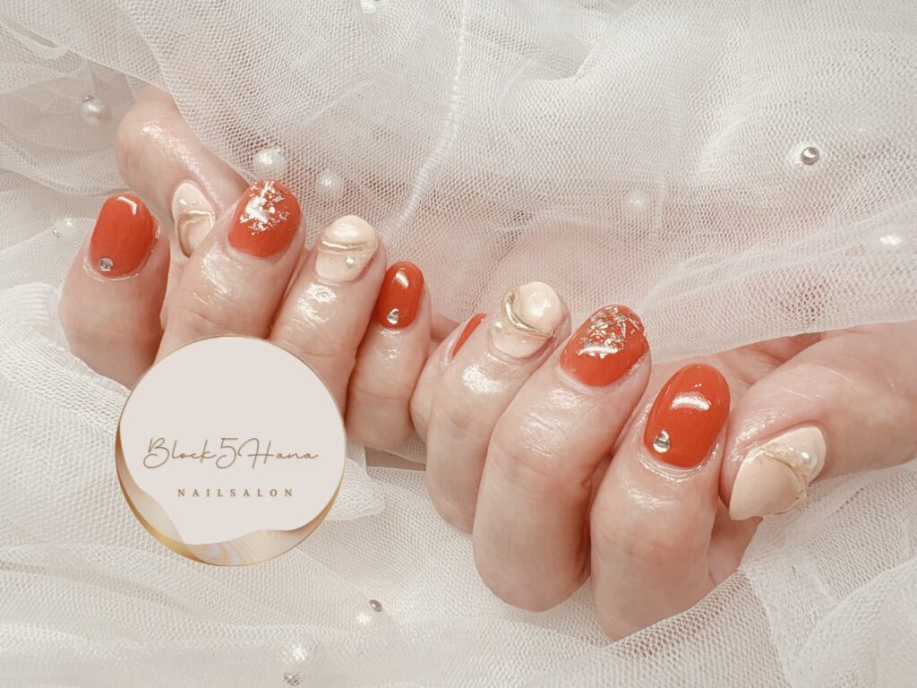 Nail No.3994【ミラーの輝きリングネイル】