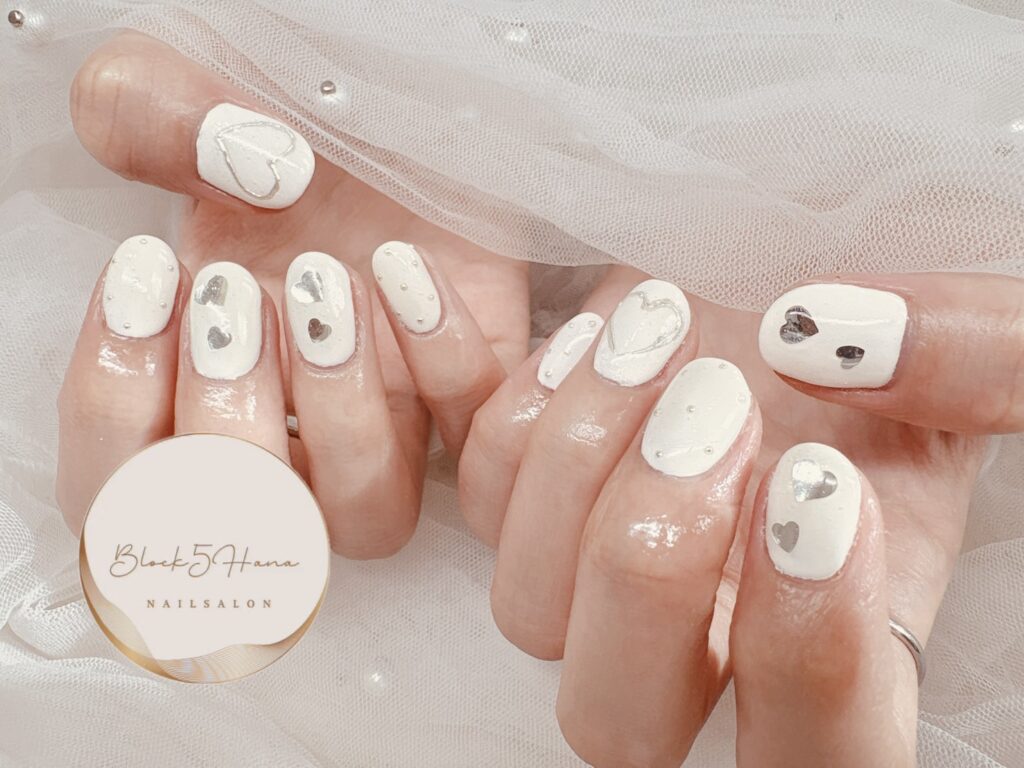 Nail No.3998【いろんなハートデザイン】