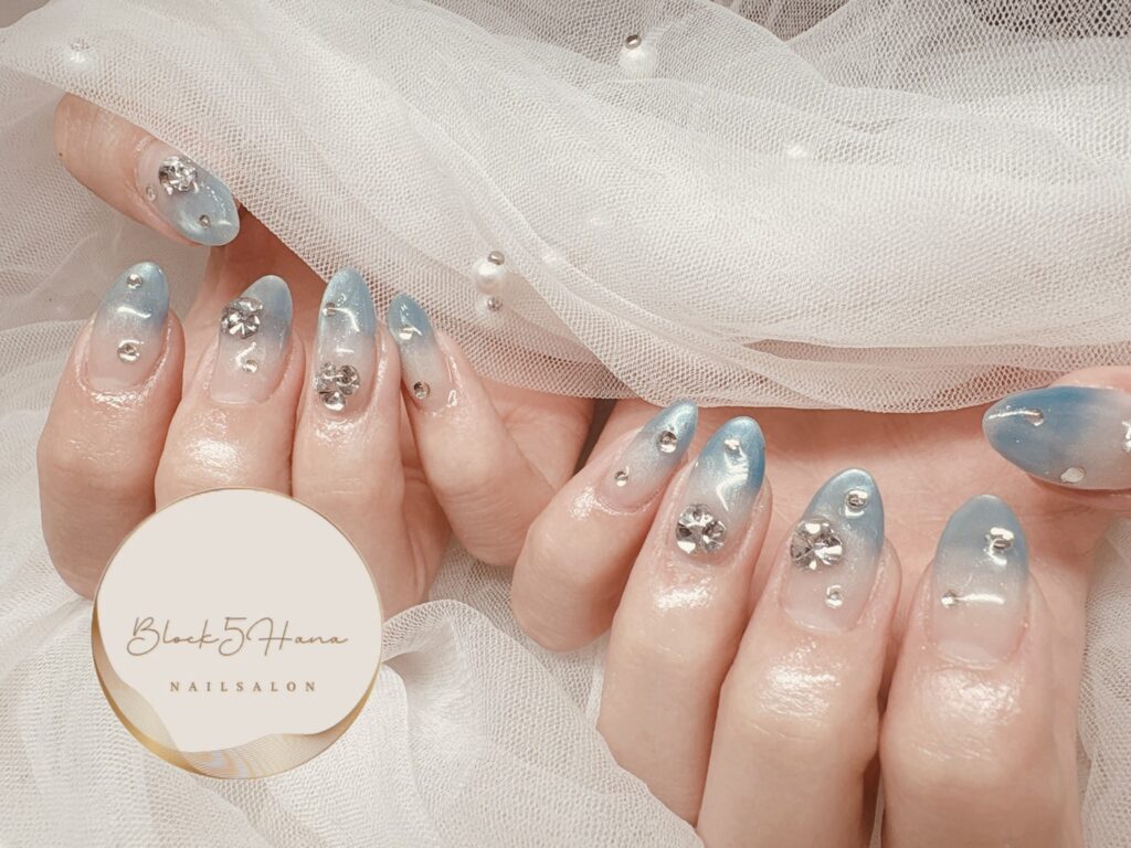 Nail No.4011【青グラデのマグネットネイル】