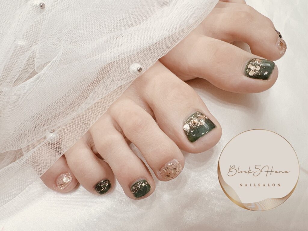 Nail No.4021【フット　シンプルネイル】