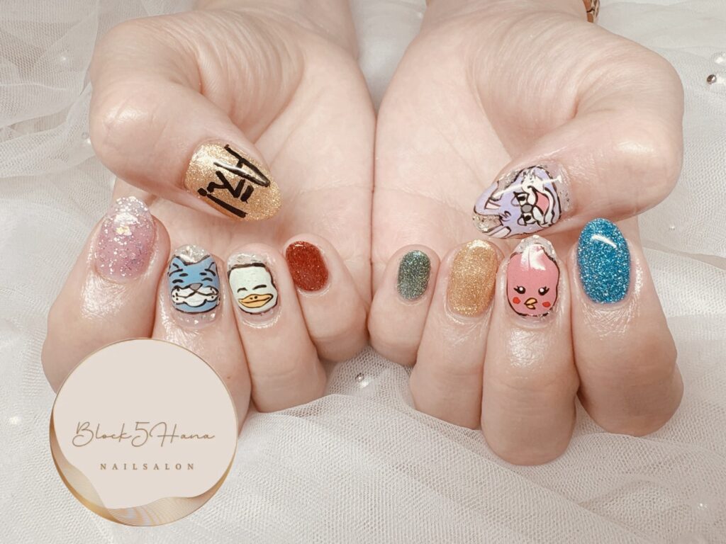 Nail No.4022【メンカラ 推しネイル】