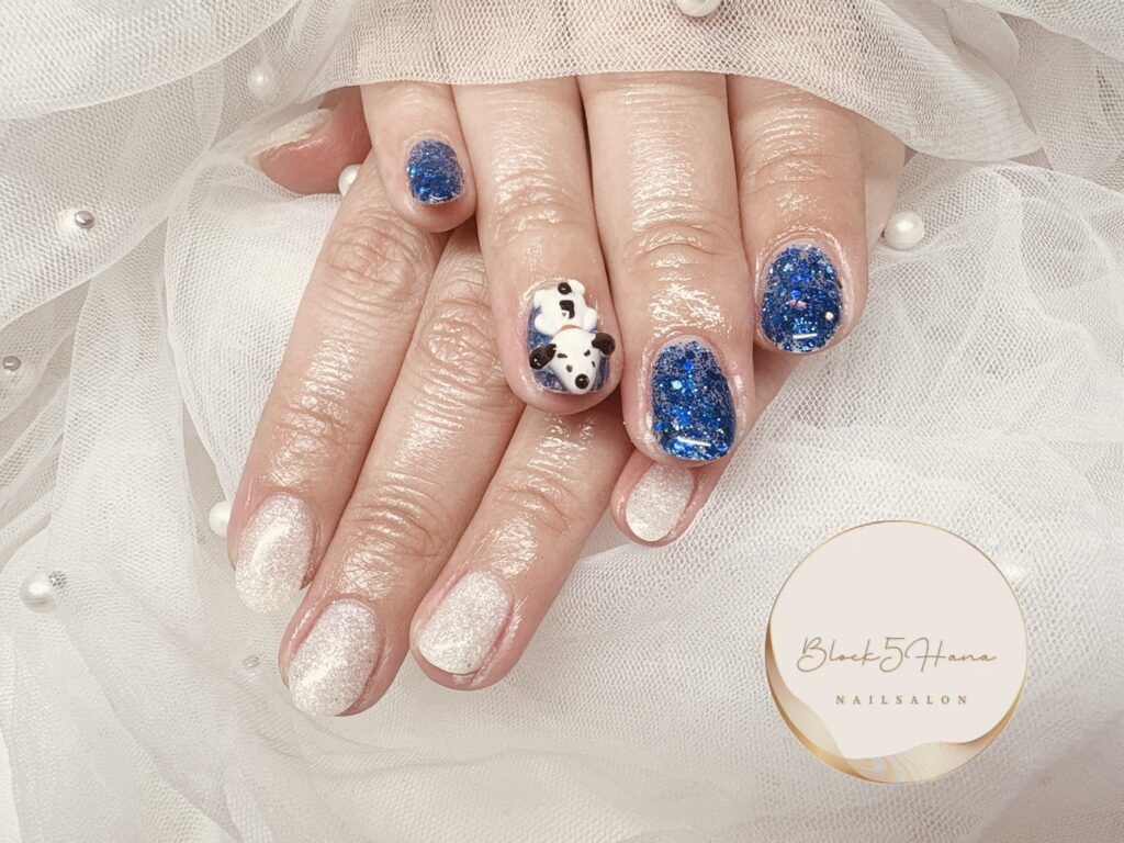 Nail No.4037【3Dパーツがかわいいスヌーピーネイル】