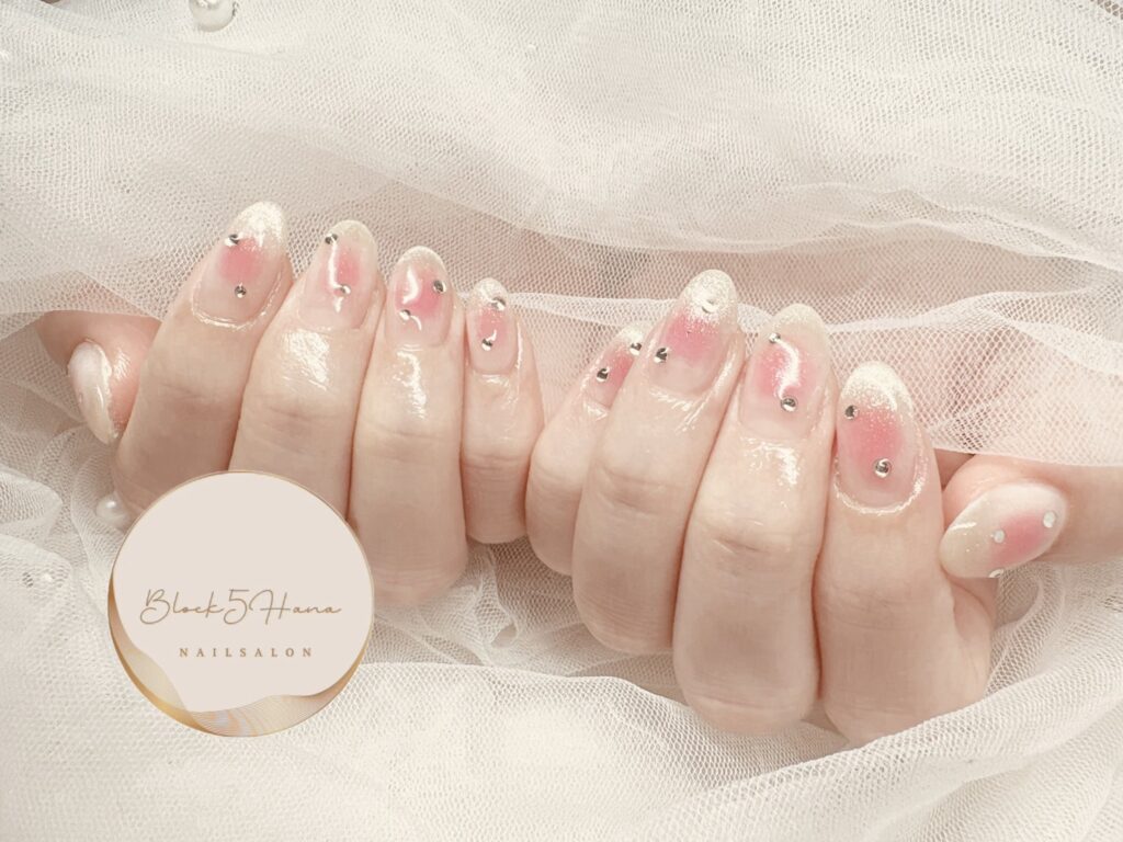 Nail No.4041【ぽわんとチークネイル】