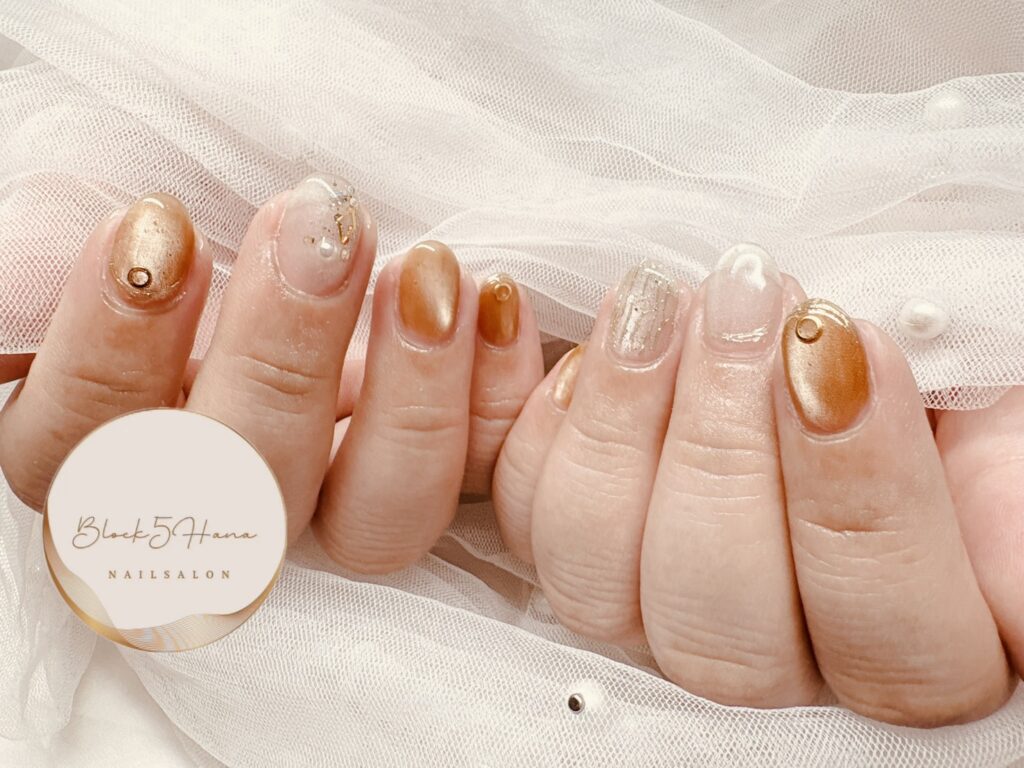 Nail No.4062【大人なオレンジマグネット】