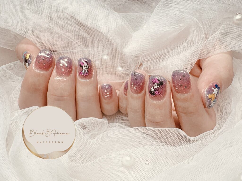 Nail No.4065【キラキラのディズニーネイル】