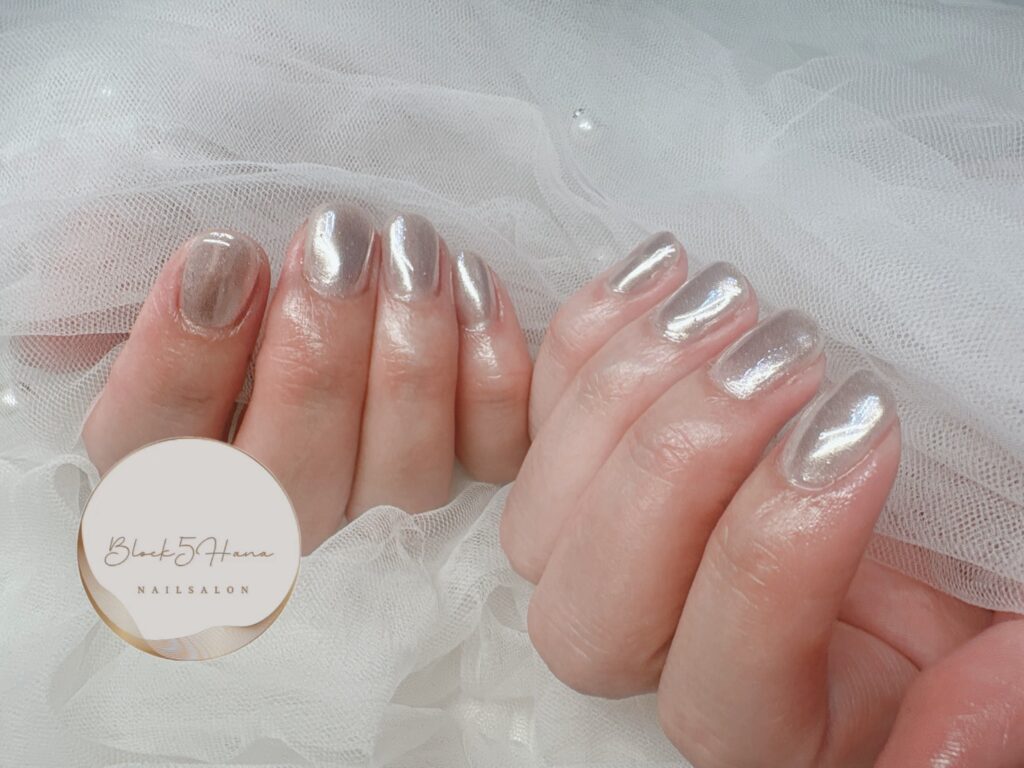Nail No.4087【ツヤ感ミラーネイル】
